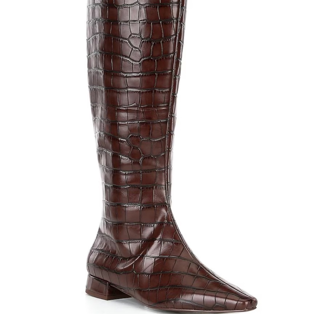 Gianni Bini
Sharri Crocodile Embossed Leather Tall Boots Size 7 1/2